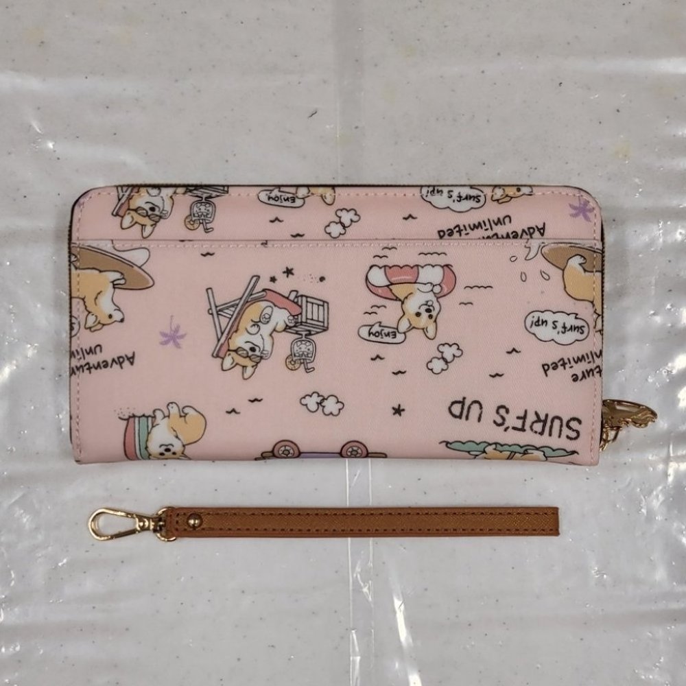 Waterproof Corgi Zipper Long Wallet Fits Phone - Picture 6 of 11